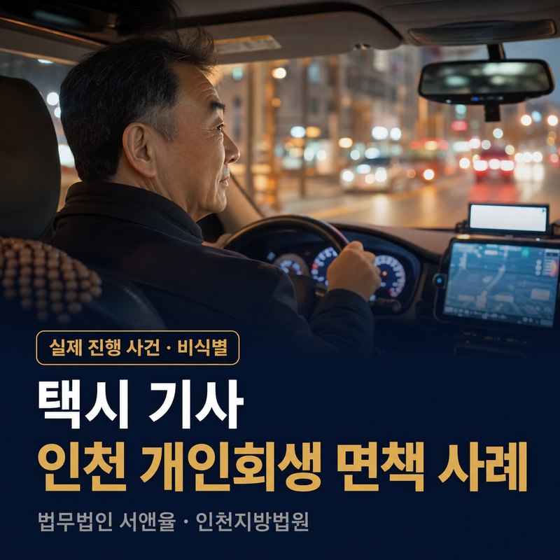 개인회생 면책신청까지 3년, 실제로 어땠나｜인천 50대 택시기사 면책 결정 사례 — 이해를 돕기 위한 연출 이미지