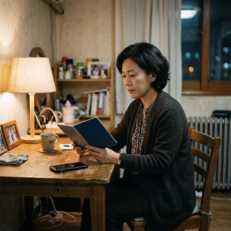 통장 입금 내역을 확인하는 모습